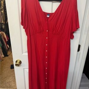 Old Navy Red Short Sleeve Dress